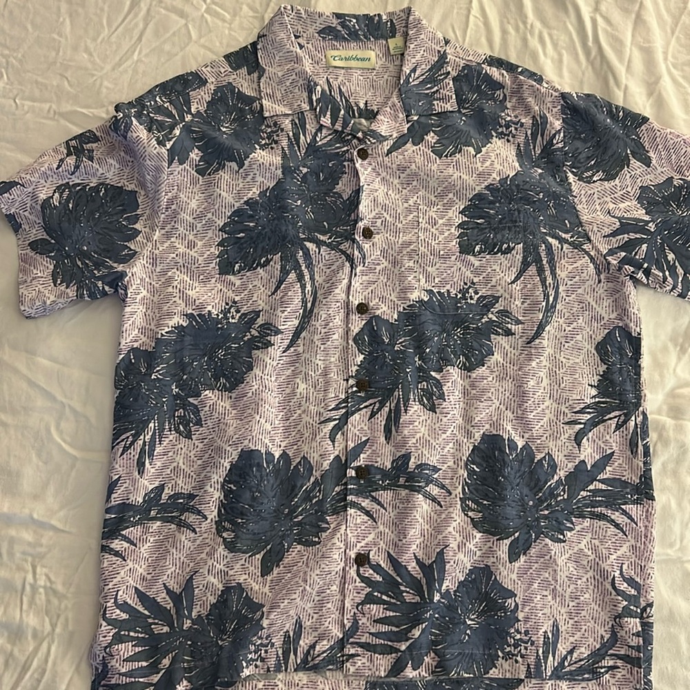 Mens Caribbean button down shirt